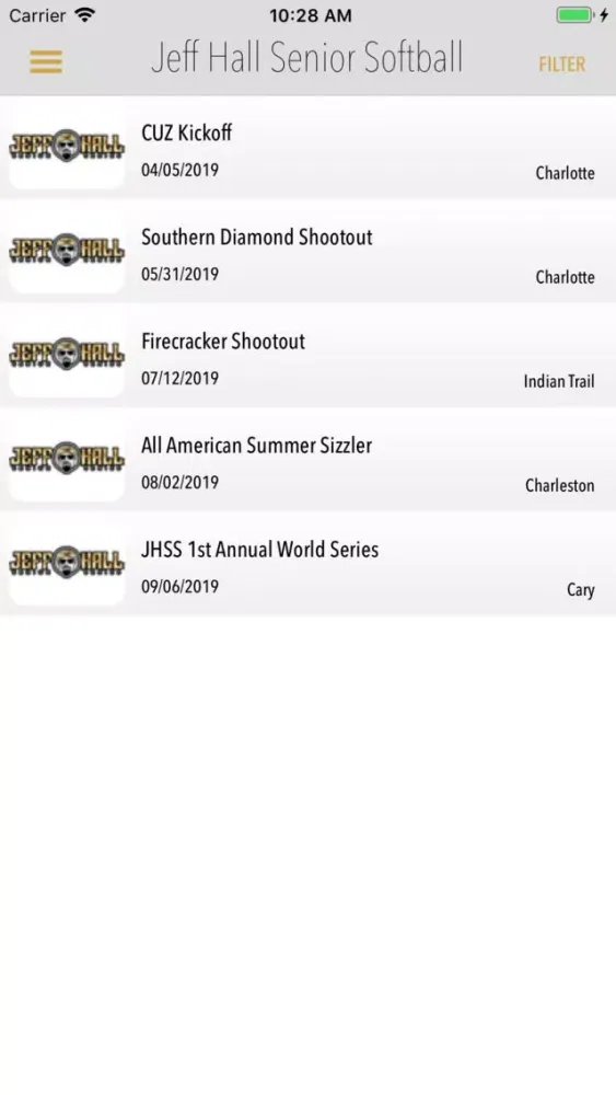 Jeff Hall Senior Softball स्क्रीनशॉट