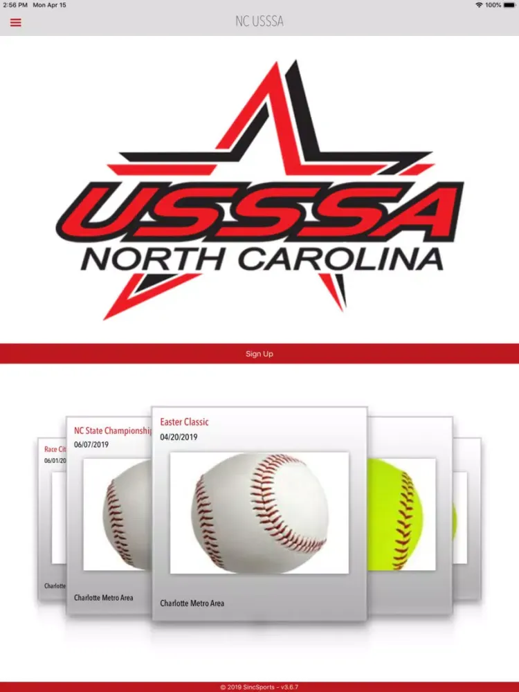 Screenshot di NC USSSA iPad 