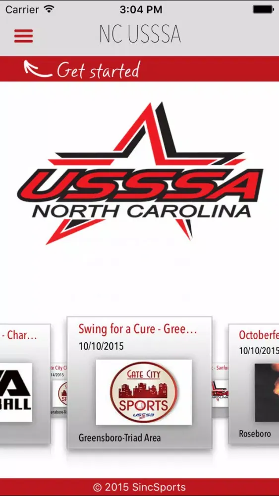 Screenshot di NC USSSA
