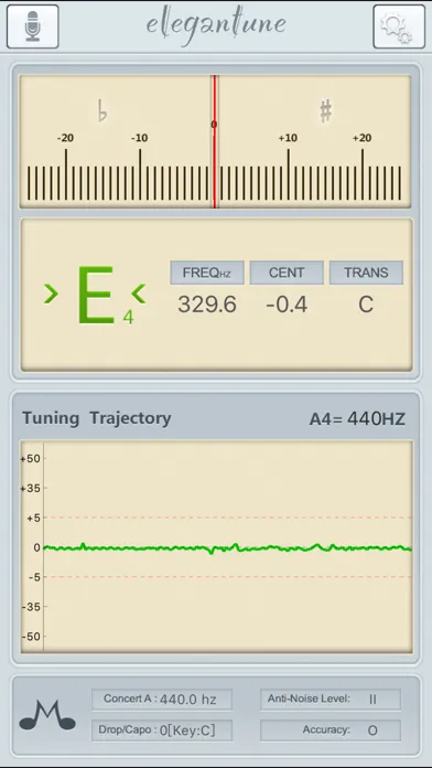 Elegantune Pro Chromatic Tuner应用截图