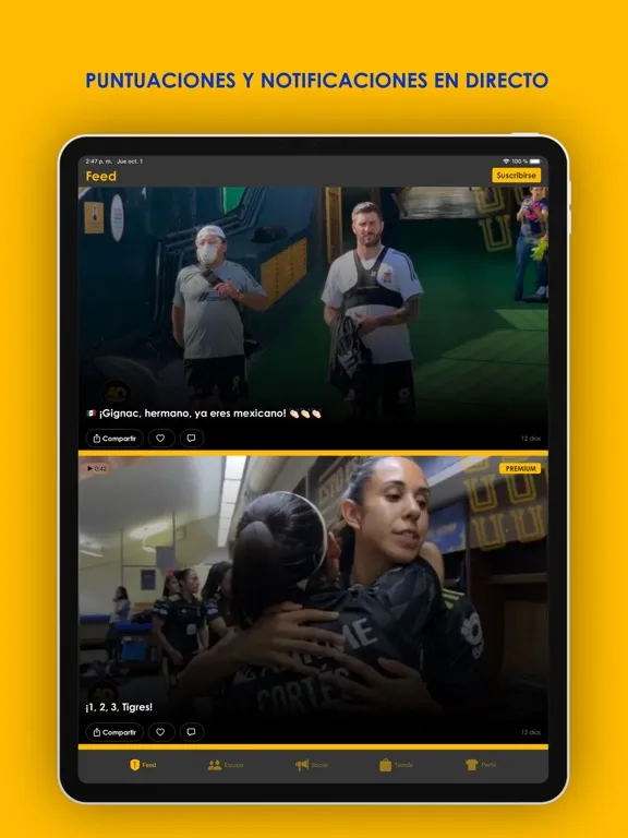 Capturas de pantalla de Tigres iPad 