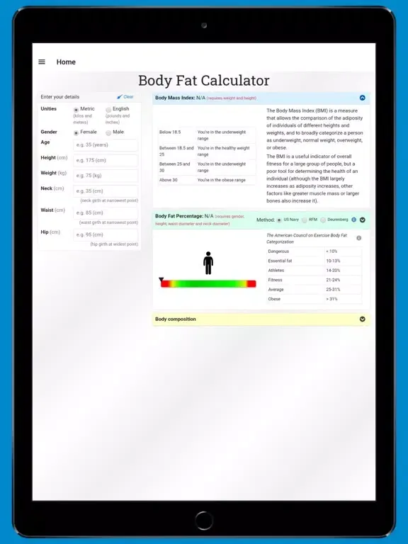 صور Body Fat Meter iPad 