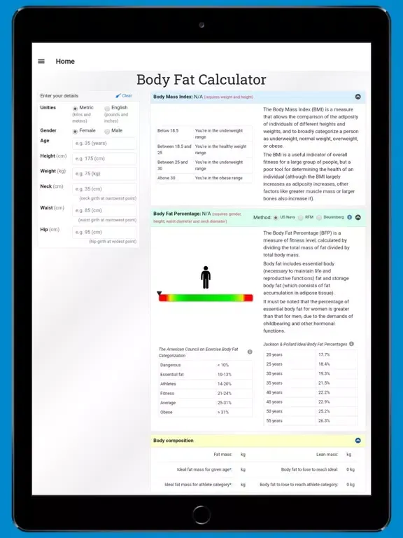 صور Body Fat Meter iPad 