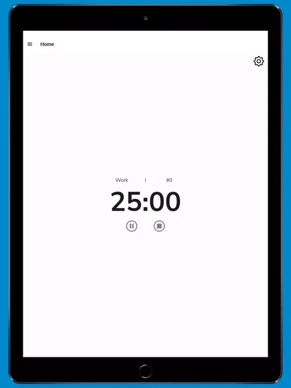 Ảnh chụp màn hình của Pomodoro Works iPad 