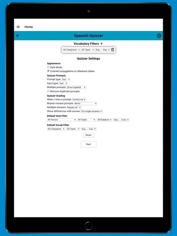 Spanish Quizz iPad  Screenshots