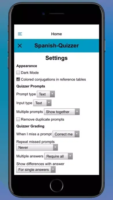 Spanish Quizz Screenshots