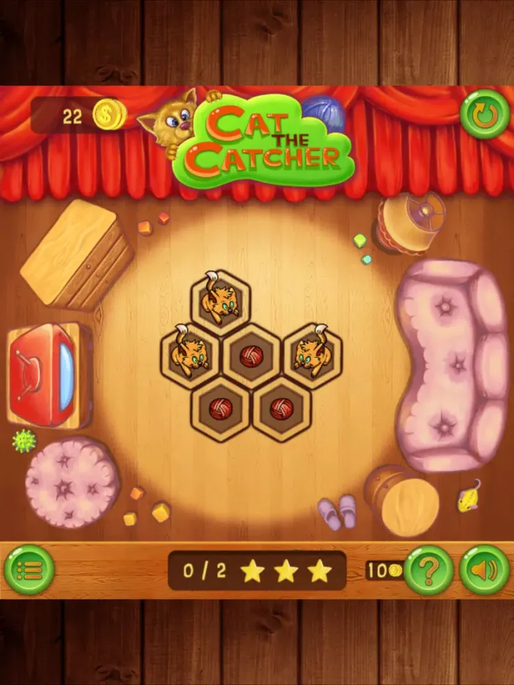 Capturas de tela do Cat Catch Wool Ball iPad 