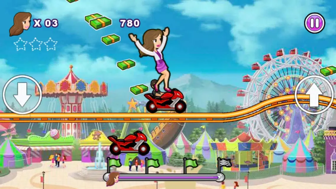 Tangkapan skrin Crazy Roller Coaster Game