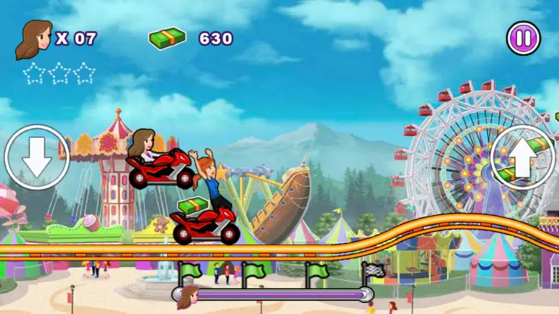 Tangkapan skrin Crazy Roller Coaster Game