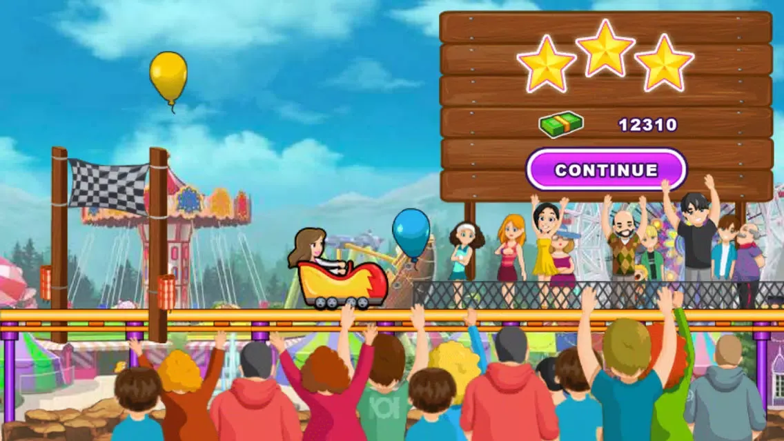 Tangkapan skrin Crazy Roller Coaster Game