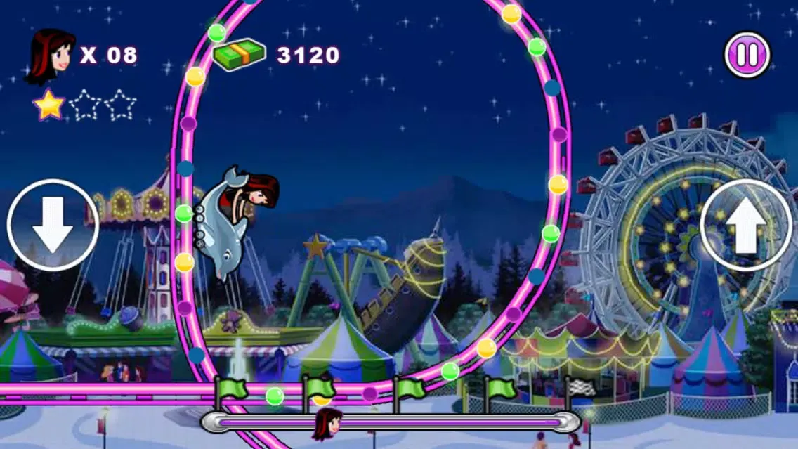 Tangkapan skrin Crazy Roller Coaster Game