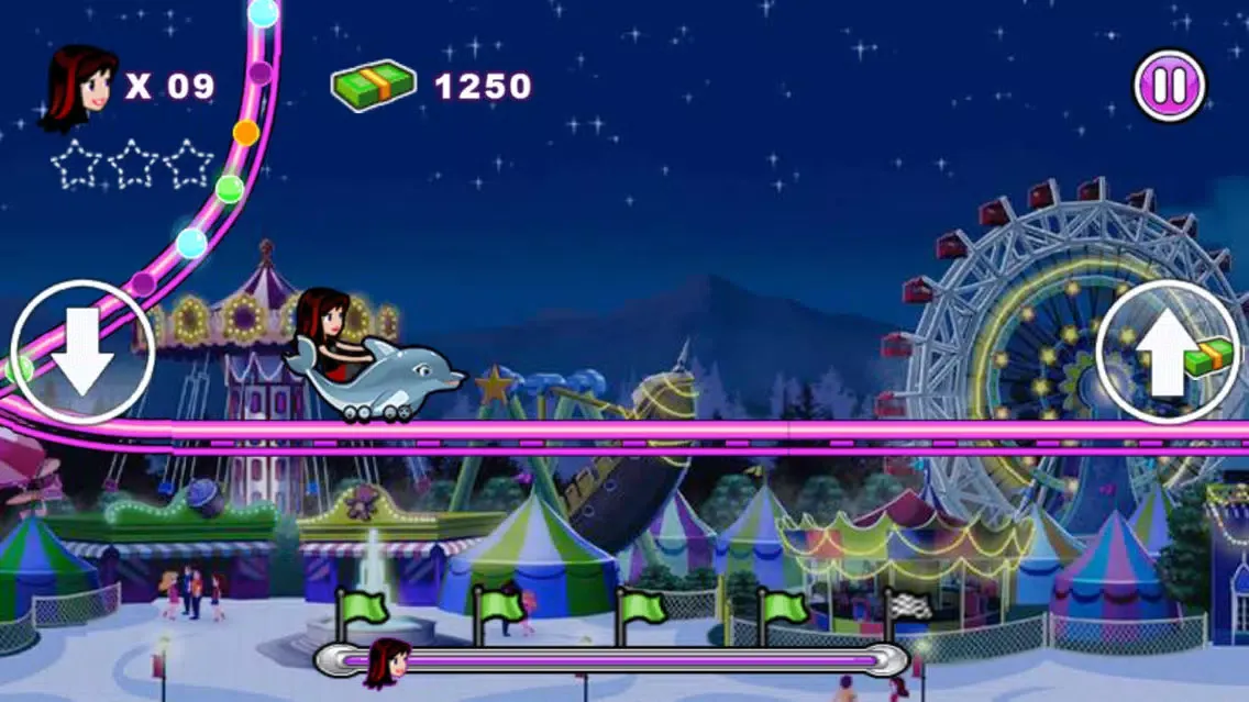 Tangkapan skrin Crazy Roller Coaster Game