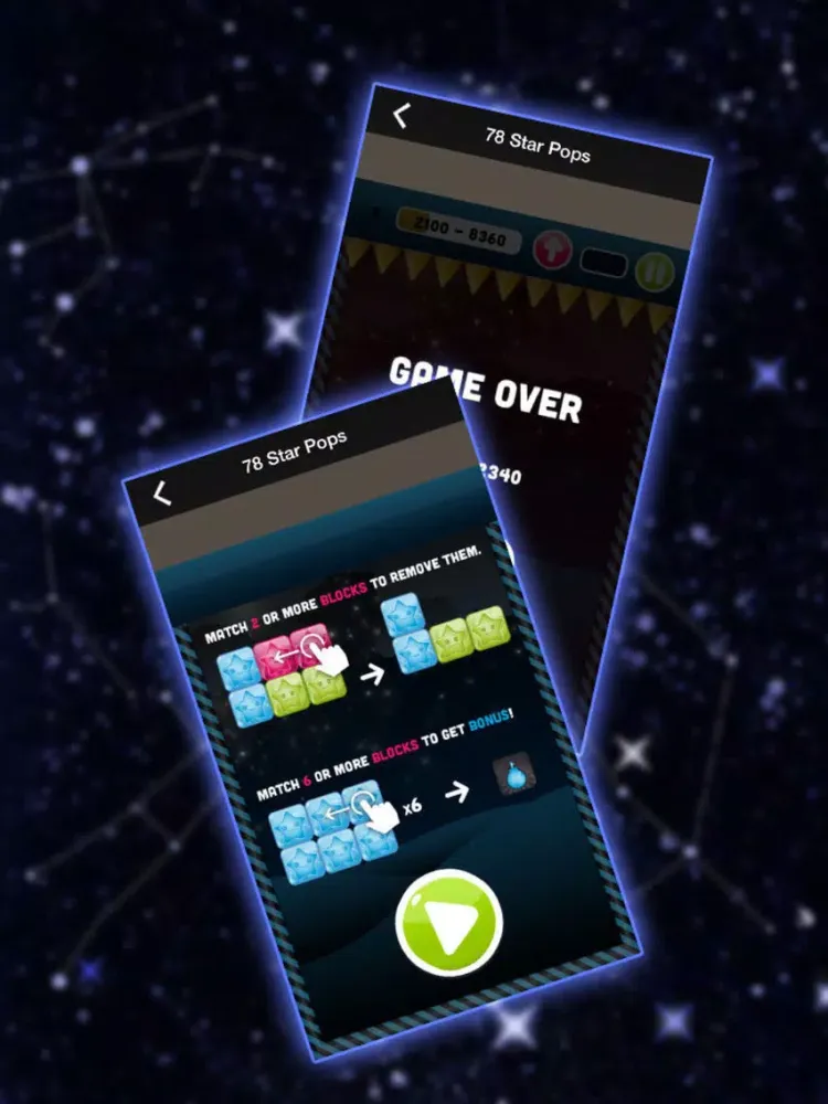 Tangkapan skrin Sparkling Stars Link iPad 