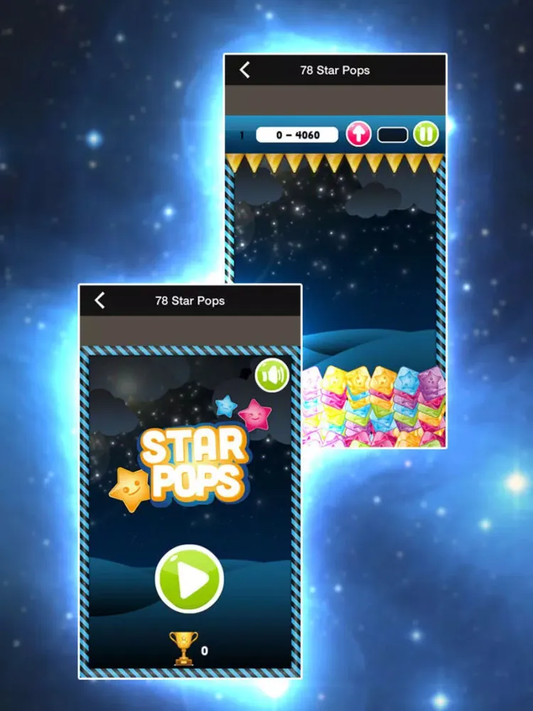 Tangkapan skrin Sparkling Stars Link iPad 