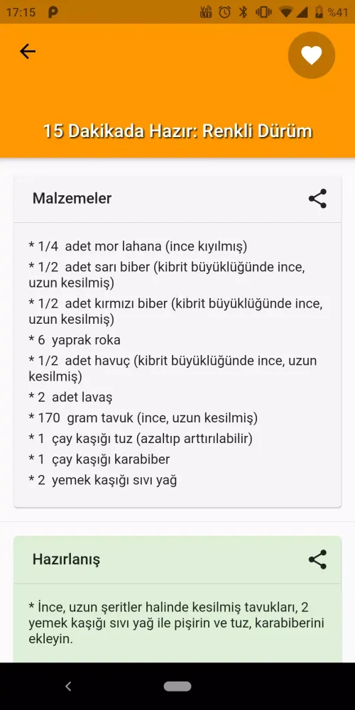 Tavuk Tarifleri (İnternetsiz) Ekran Görüntüleri