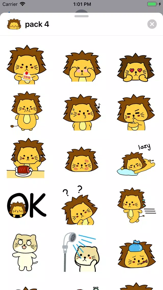 ภาพหน้าจอของ Singa Polah Stickers Pack 4