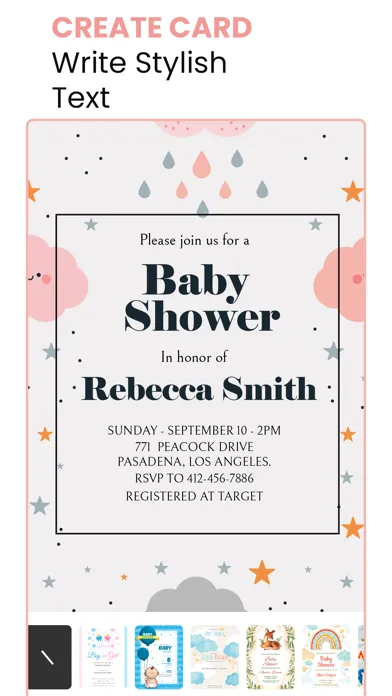 Baby Shower Video Invitations スクリーンショット