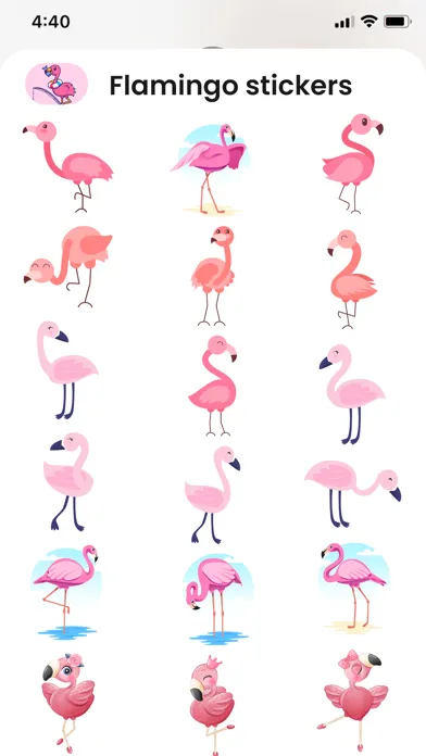 Pink Flamingo Stickers!! স্ক্রিনশট
