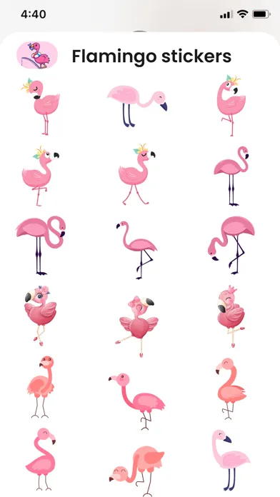 Pink Flamingo Stickers!! স্ক্রিনশট