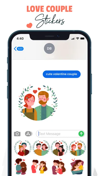 Valentine Couple Stickers! Screenshots