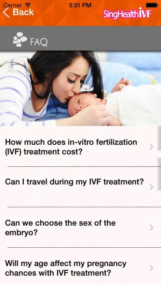 SingHealth IVF Screenshots