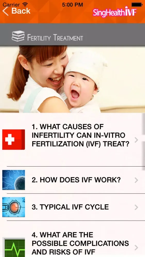 SingHealth IVF Screenshots