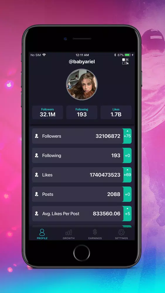 Tik Metrics - Likes & Fans Screenshots