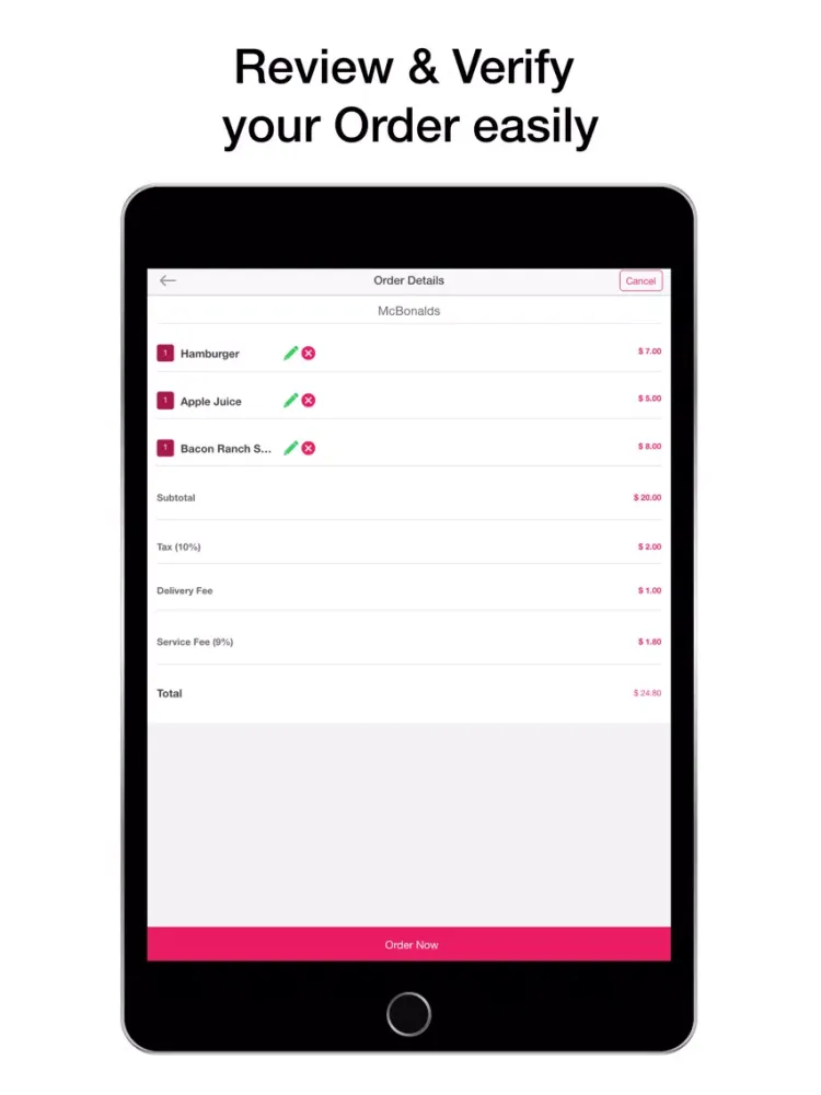 OrdeReady iPad  سکرین شاٹس