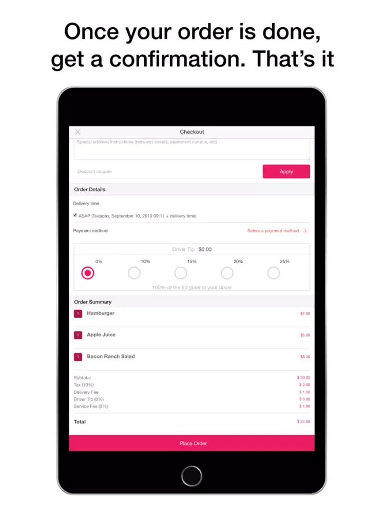 OrdeReady iPad  سکرین شاٹس