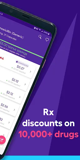 Tangkapan skrin SingleCare - Rx Coupons