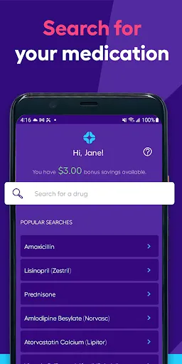 Tangkapan skrin SingleCare - Rx Coupons