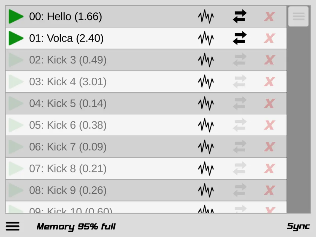 Caustic editor for Volca Sample 스크린샷