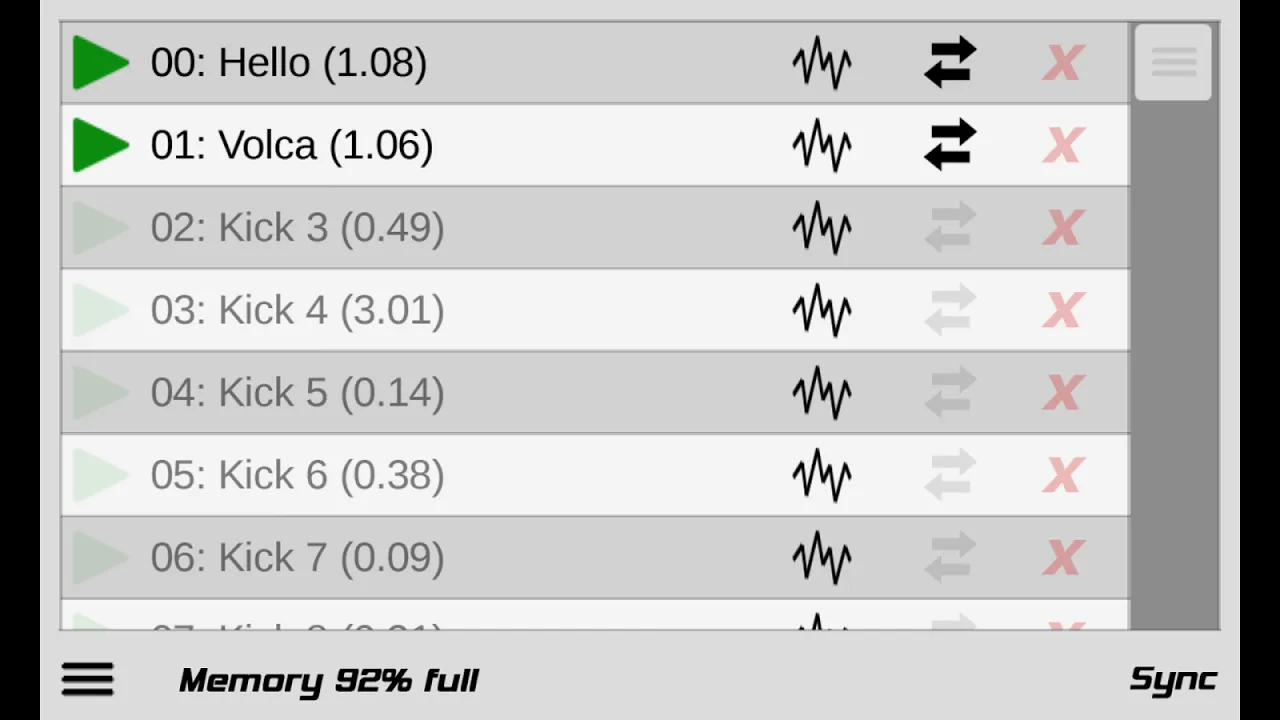 Caustic editor for Volca Sample 스크린샷