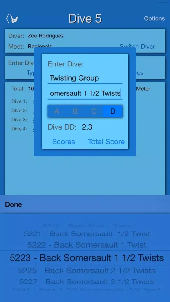 Ảnh chụp màn hình của Score My Dive