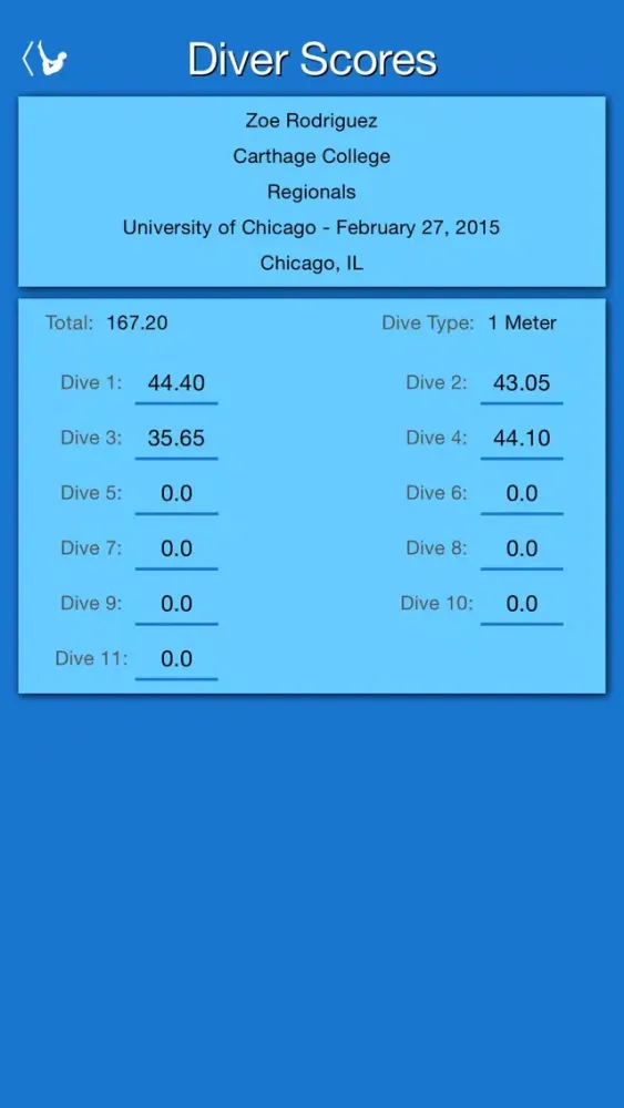 Ảnh chụp màn hình của Score My Dive
