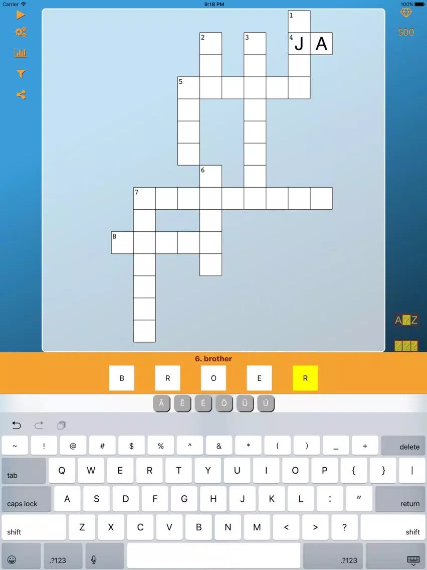 World Cross Word Frisian iPad 应用截图
