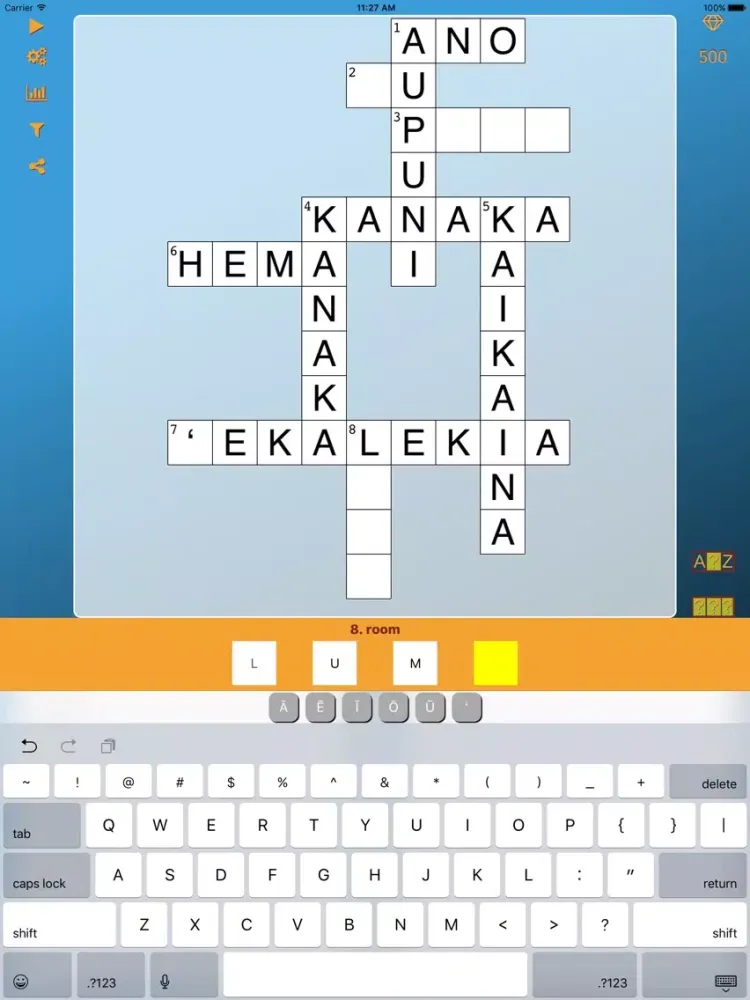 ภาพหน้าจอของ World Cross Word Hawaiian iPad 