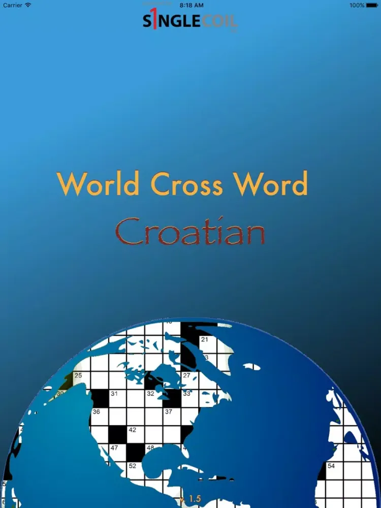 Tangkapan layar World Cross Word Croatian iPad 