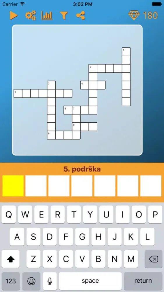 Tangkapan layar World Cross Word Croatian