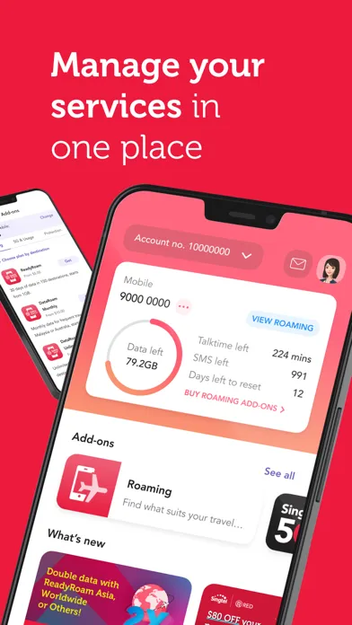Ảnh chụp màn hình của My Singtel app