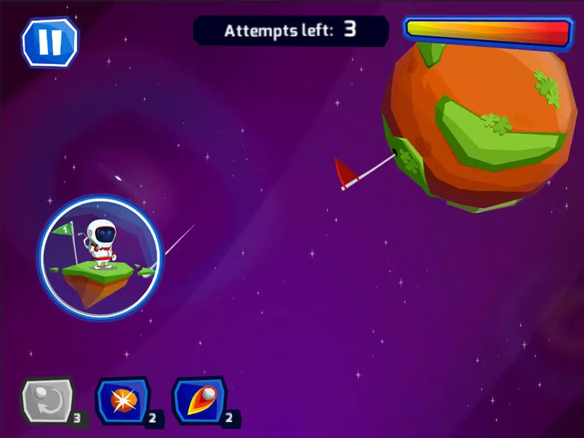 Tangkapan skrin Space Golf Galaxy iPad 