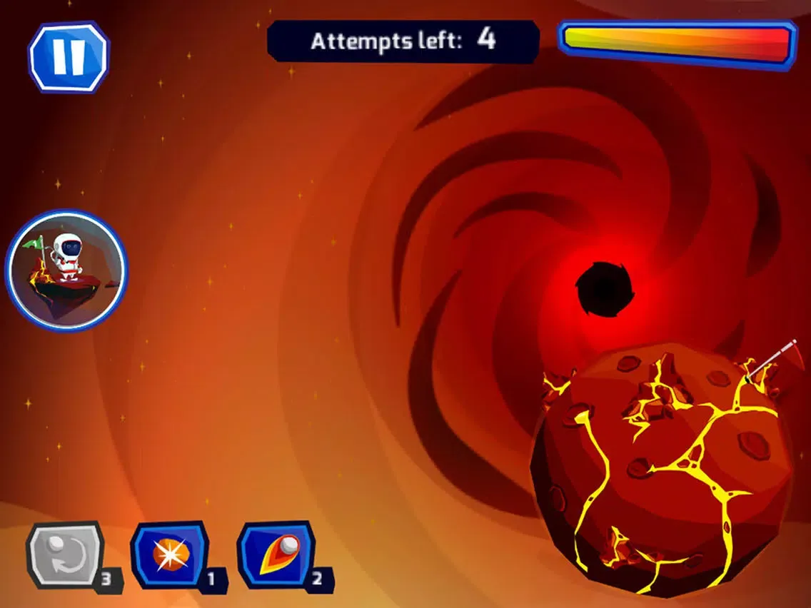 Tangkapan skrin Space Golf Galaxy iPad 