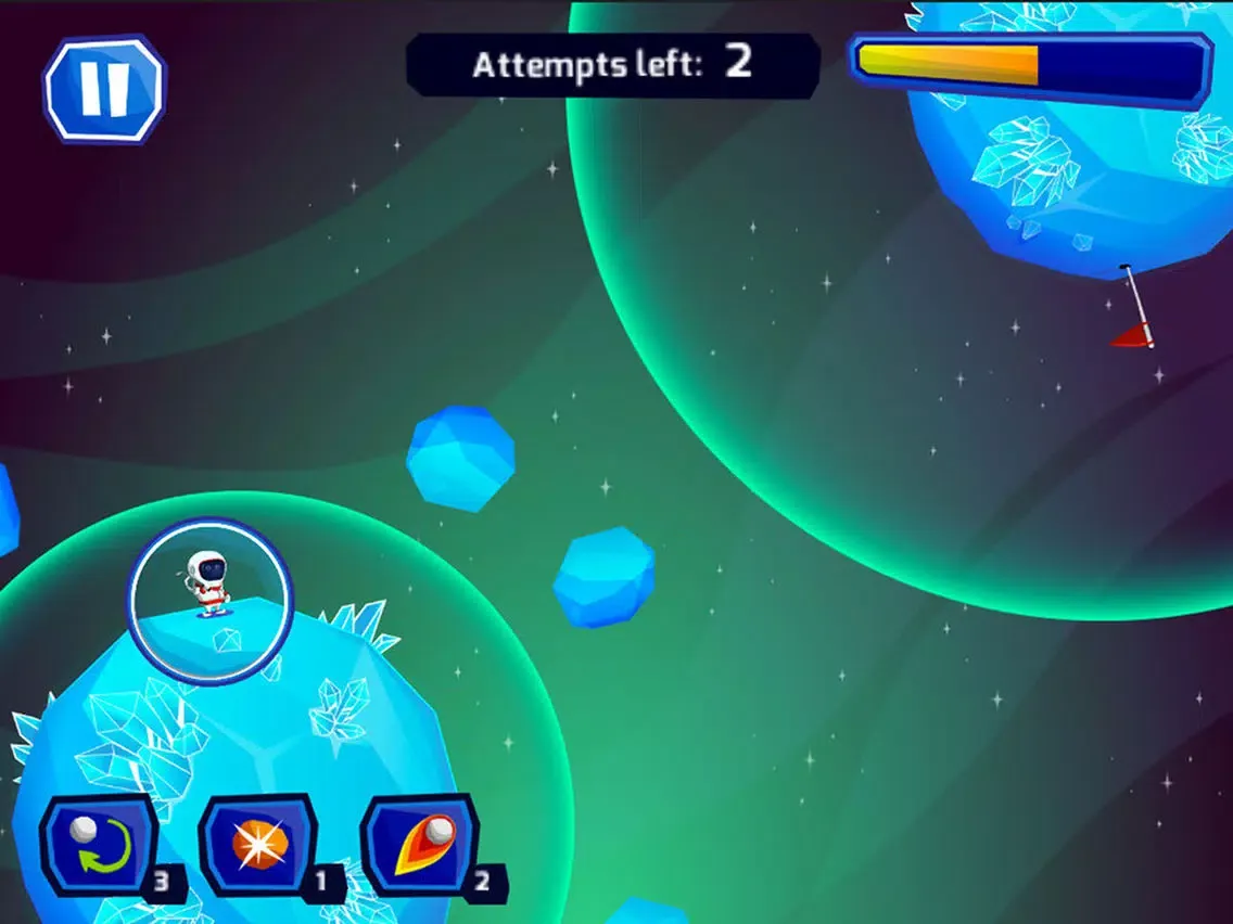 Tangkapan skrin Space Golf Galaxy iPad 