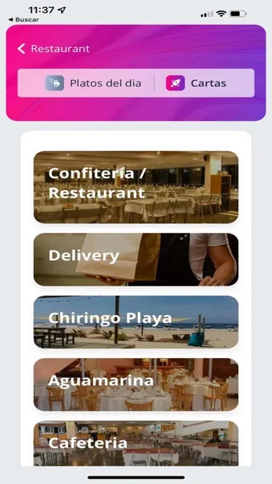 Capturas de tela do RCT App