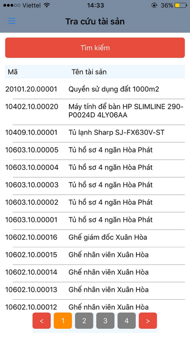 Captures d'écran de Quản lý tài sản | SINNOVA-EAM