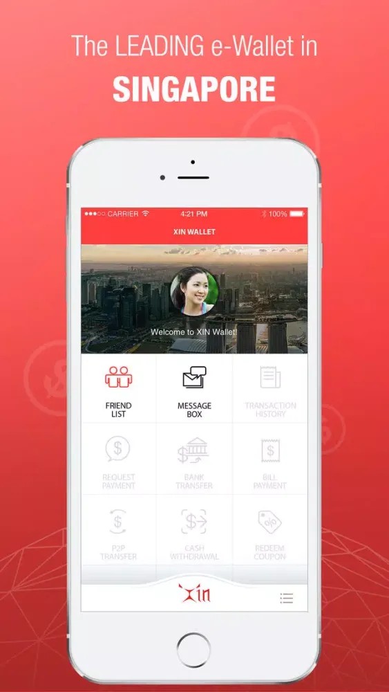 Screenshot di XIN Wallet