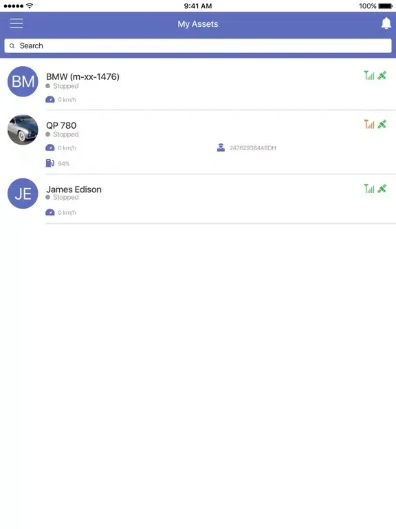 QuikLoc8 iPad  スクリーンショット