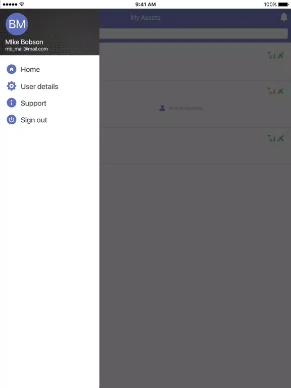 QuikLoc8 iPad  スクリーンショット