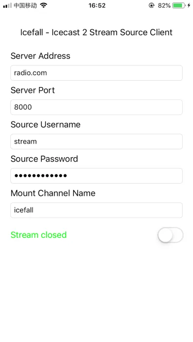 Tangkapan skrin Icefall: Icecast Stream Client