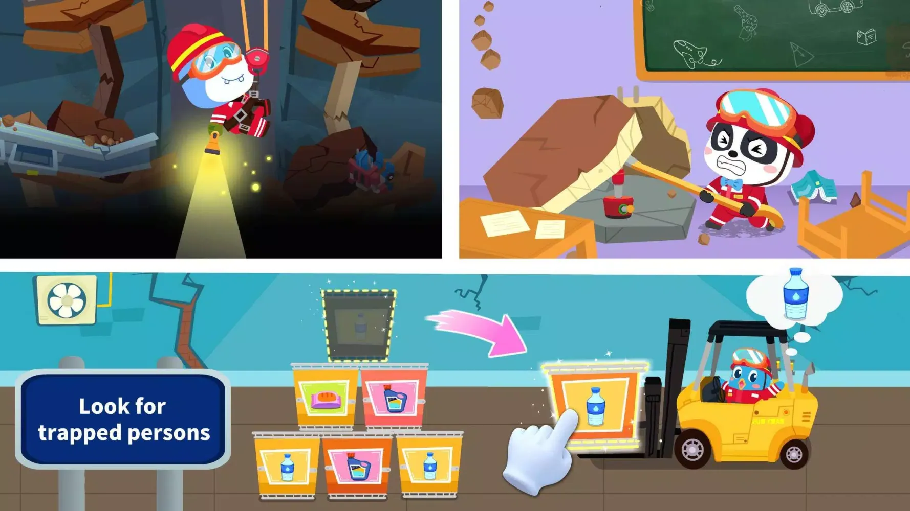 Baby Panda Earthquake Safety 3 Screenshots